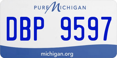 MI license plate DBP9597