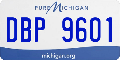 MI license plate DBP9601