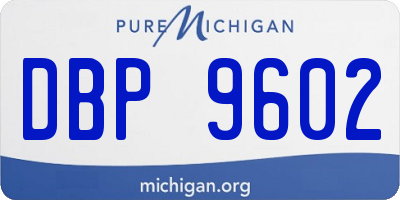 MI license plate DBP9602