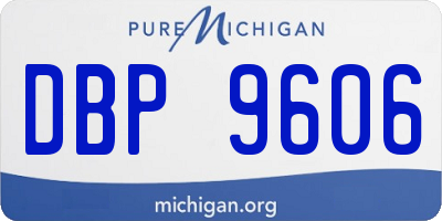 MI license plate DBP9606
