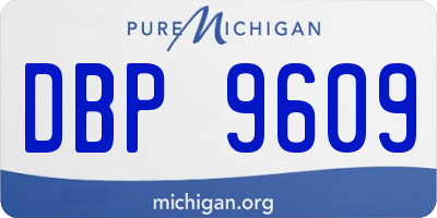 MI license plate DBP9609