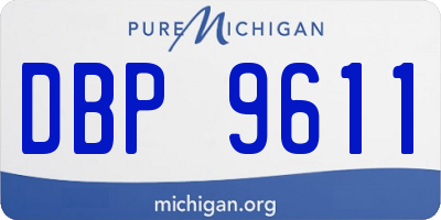 MI license plate DBP9611