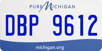 MI license plate DBP9612