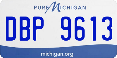 MI license plate DBP9613