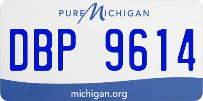 MI license plate DBP9614