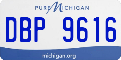 MI license plate DBP9616