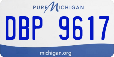 MI license plate DBP9617