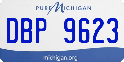 MI license plate DBP9623