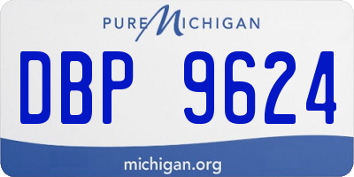 MI license plate DBP9624