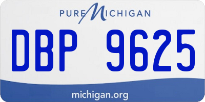 MI license plate DBP9625