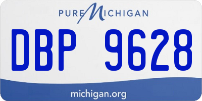 MI license plate DBP9628