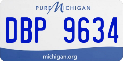 MI license plate DBP9634