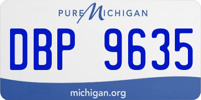 MI license plate DBP9635