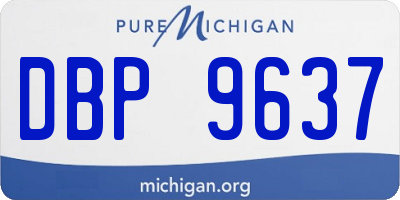 MI license plate DBP9637