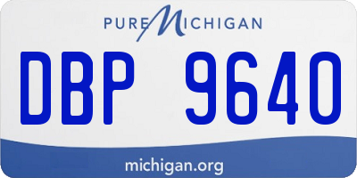 MI license plate DBP9640