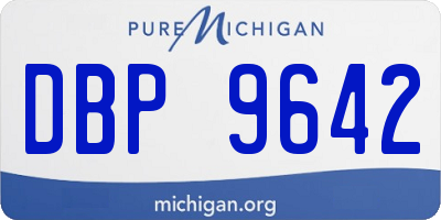 MI license plate DBP9642