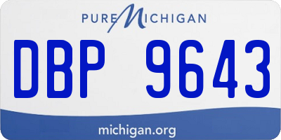 MI license plate DBP9643