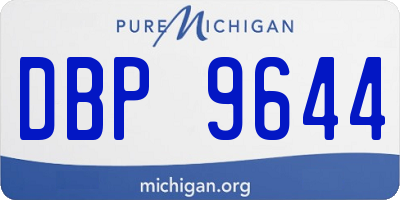 MI license plate DBP9644