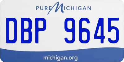 MI license plate DBP9645