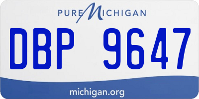 MI license plate DBP9647