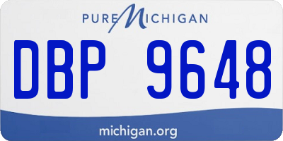 MI license plate DBP9648