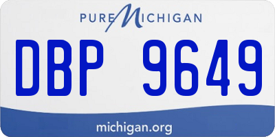 MI license plate DBP9649