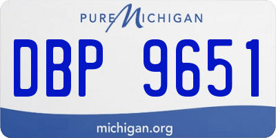 MI license plate DBP9651