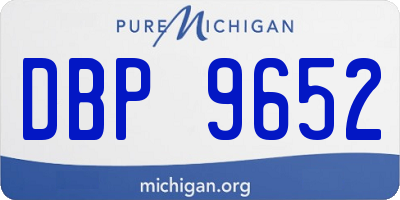 MI license plate DBP9652