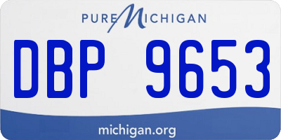 MI license plate DBP9653