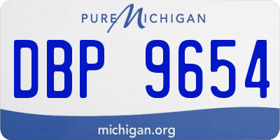 MI license plate DBP9654