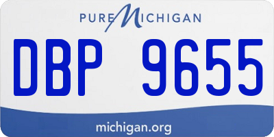 MI license plate DBP9655