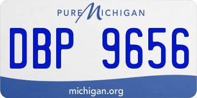 MI license plate DBP9656