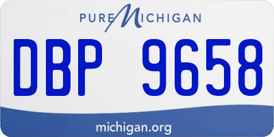 MI license plate DBP9658