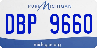 MI license plate DBP9660