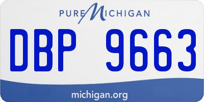 MI license plate DBP9663