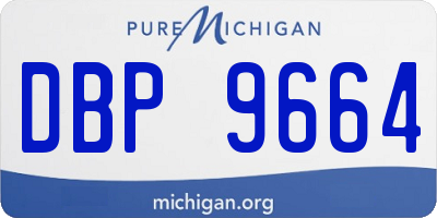MI license plate DBP9664