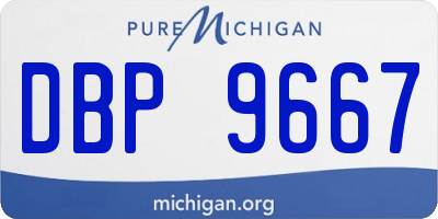 MI license plate DBP9667