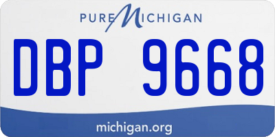 MI license plate DBP9668