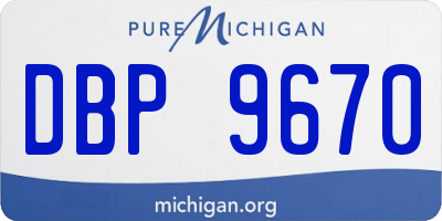 MI license plate DBP9670