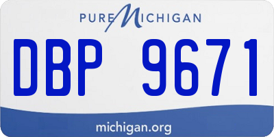 MI license plate DBP9671