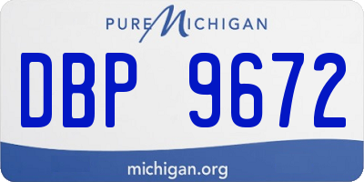 MI license plate DBP9672