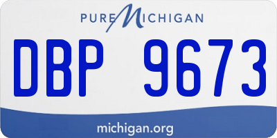 MI license plate DBP9673