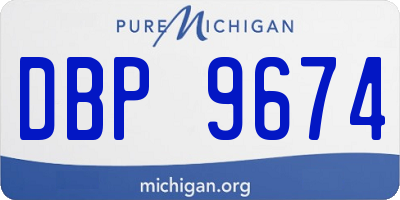MI license plate DBP9674