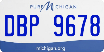 MI license plate DBP9678