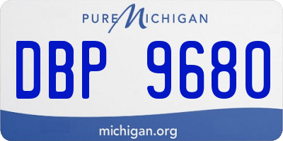 MI license plate DBP9680