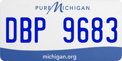 MI license plate DBP9683