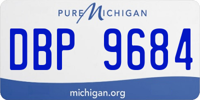 MI license plate DBP9684