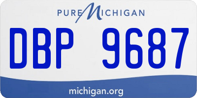 MI license plate DBP9687