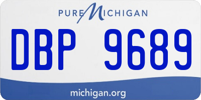 MI license plate DBP9689