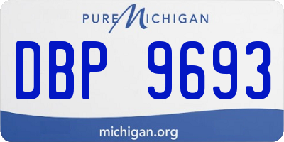 MI license plate DBP9693